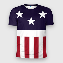Футболка спортивная мужская Флаг Америки, цвет: 3D-принт