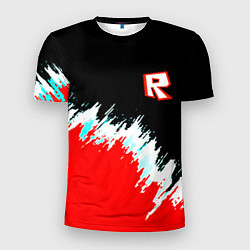 Мужская спорт-футболка Roblox краски текстура