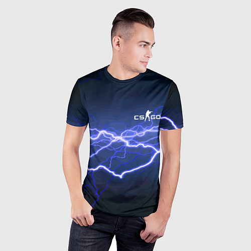 Мужская спорт-футболка Counter Strike - lightning / 3D-принт – фото 3