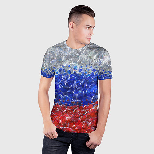 Мужская спорт-футболка Российские драгоценные камни / 3D-принт – фото 3
