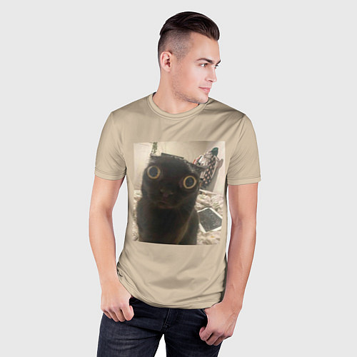Мужская спорт-футболка Котик из мема / 3D-принт – фото 3