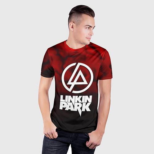 Мужская спорт-футболка Linkin park strom честер / 3D-принт – фото 3
