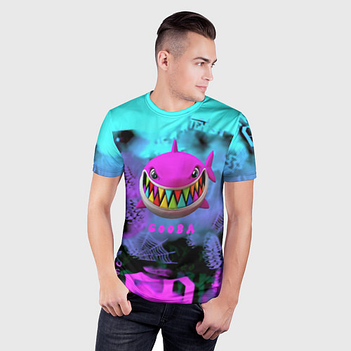 Мужская спорт-футболка 6ix9ine neon / 3D-принт – фото 3