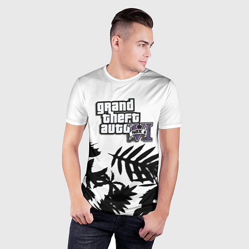Мужская спорт-футболка GTA6 tropic game / 3D-принт – фото 3