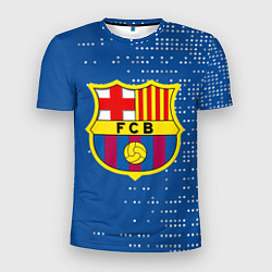 Футболка спортивная мужская Футбольный клуб Барселона - логотип крупный, цвет: 3D-принт