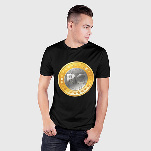 Мужская спорт-футболка BTC money / 3D-принт – фото 3