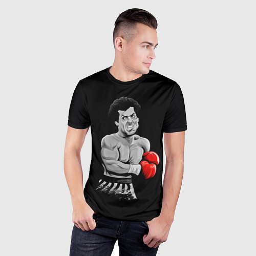Мужская спорт-футболка Rocky Balboa / 3D-принт – фото 3