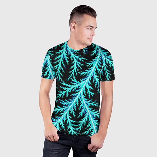 Мужская спорт-футболка Разряды электричества Tie Dye / 3D-принт – фото 3
