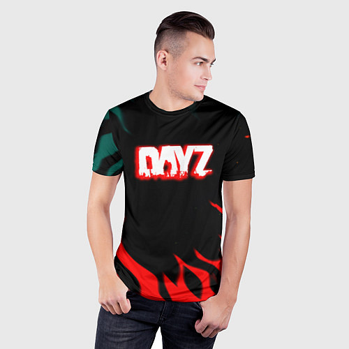 Мужская спорт-футболка Dayz flame / 3D-принт – фото 3