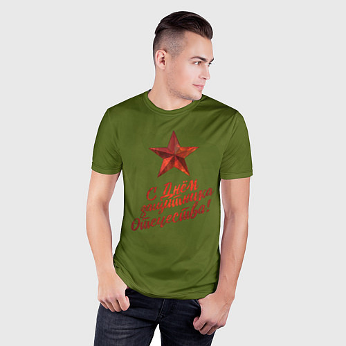 Мужская спорт-футболка Защитнику Отечества / 3D-принт – фото 3