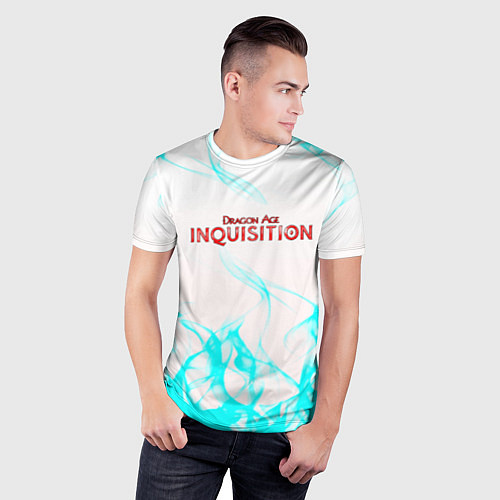 Мужская спорт-футболка Dragon age flame / 3D-принт – фото 3