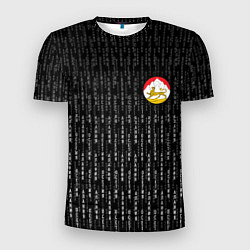 Футболка спортивная мужская Осетия Алания герб на спине, цвет: 3D-принт