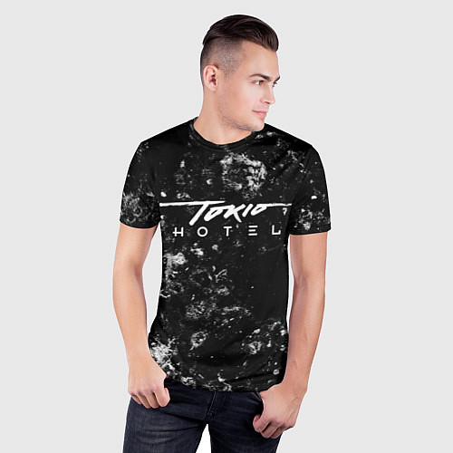 Мужская спорт-футболка Tokio Hotel black ice / 3D-принт – фото 3