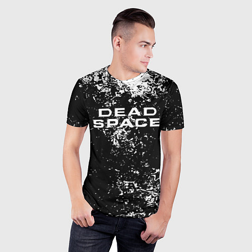 Мужская спорт-футболка Мёртвый космос брызги красок / 3D-принт – фото 3