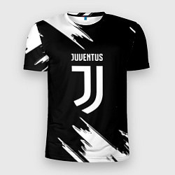 Футболка спортивная мужская Juventus краски текстура, цвет: 3D-принт