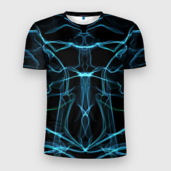 Мужская спорт-футболка Мягкие абстрактные симметричные линии