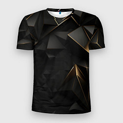 Футболка спортивная мужская Black gold luxury, цвет: 3D-принт