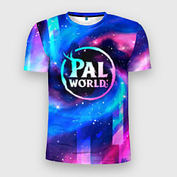Футболка спортивная мужская Palworld неоновый космос, цвет: 3D-принт