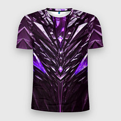 Мужская спорт-футболка Фиолетовые кристаллы и камень