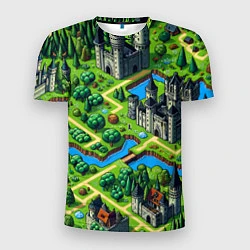 Футболка спортивная мужская Heroes of Might and Magic - pixel map, цвет: 3D-принт