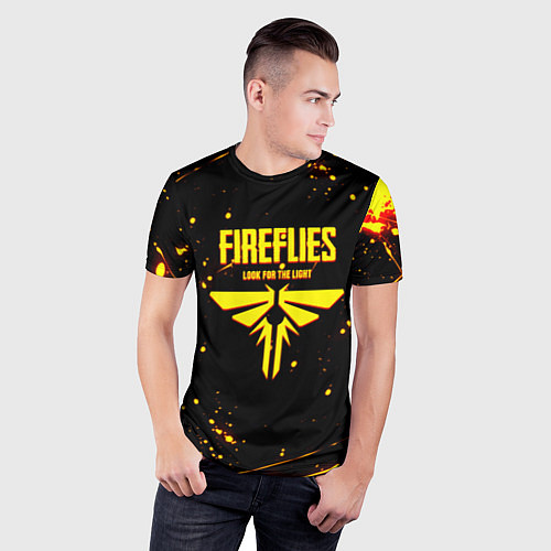 Мужская спорт-футболка Одни из нас огненное лого цикады / 3D-принт – фото 3