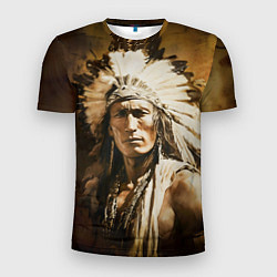 Мужская спорт-футболка Североамериканский индеец