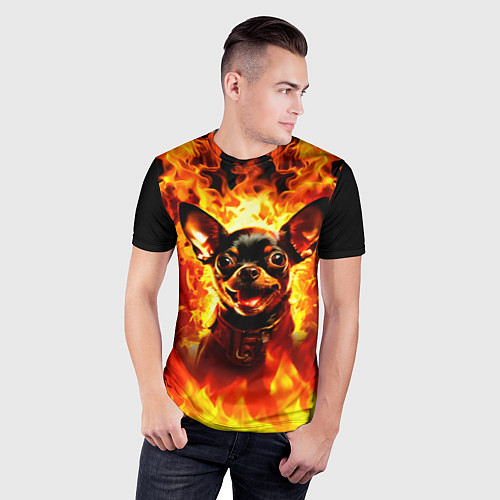 Мужская спорт-футболка Адский Пёс / 3D-принт – фото 3