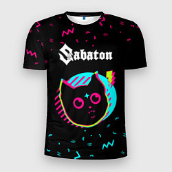Футболка спортивная мужская Sabaton - rock star cat, цвет: 3D-принт