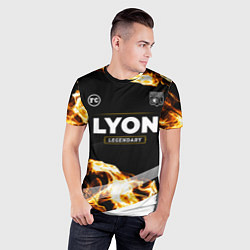 Футболка спортивная мужская Lyon legendary sport fire, цвет: 3D-принт — фото 2