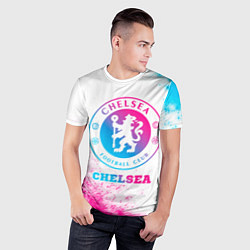 Футболка спортивная мужская Chelsea neon gradient style, цвет: 3D-принт — фото 2
