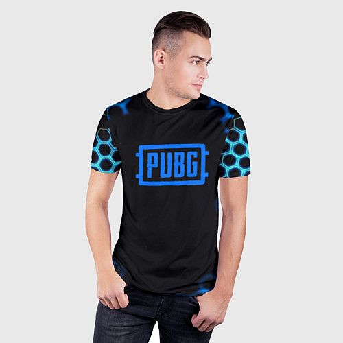 Мужская спорт-футболка Pubg текстура броня / 3D-принт – фото 3