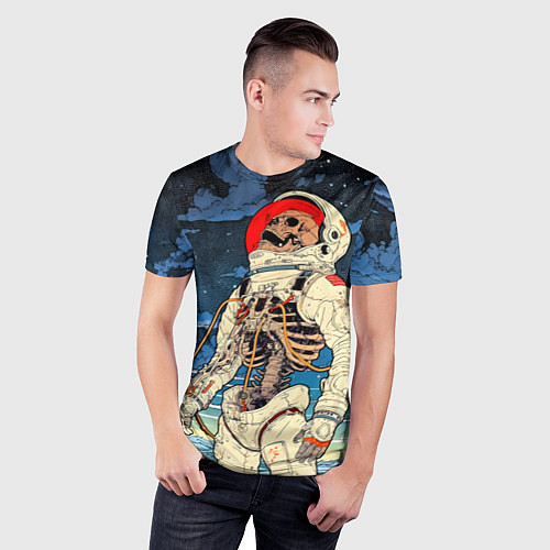 Мужская спорт-футболка Скелет - астронавт / 3D-принт – фото 3