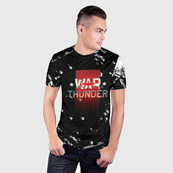 Футболка спортивная мужская Warthunder белые краски онлайн, цвет: 3D-принт — фото 2