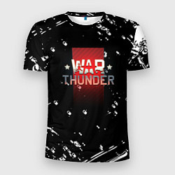 Футболка спортивная мужская Warthunder белые краски онлайн, цвет: 3D-принт