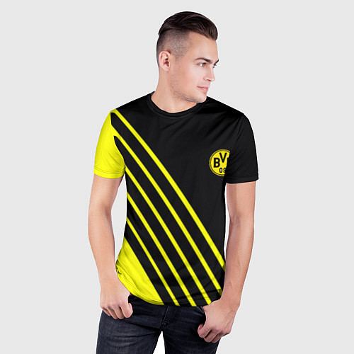 Мужская спорт-футболка Borussia sport line uniform / 3D-принт – фото 3