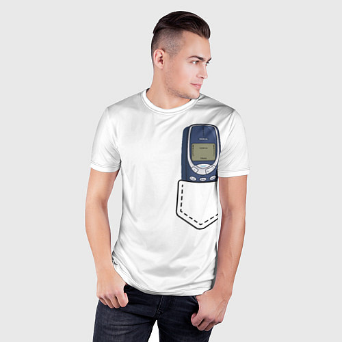 Мужская спорт-футболка Нокиа 3310 в стиле 90х / 3D-принт – фото 3