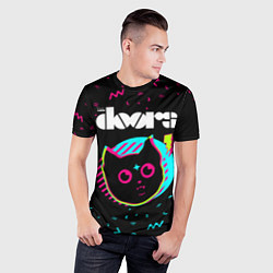 Футболка спортивная мужская The Doors - rock star cat, цвет: 3D-принт — фото 2