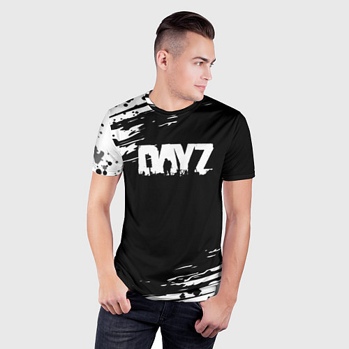 Мужская спорт-футболка Dayz текстура краски / 3D-принт – фото 3