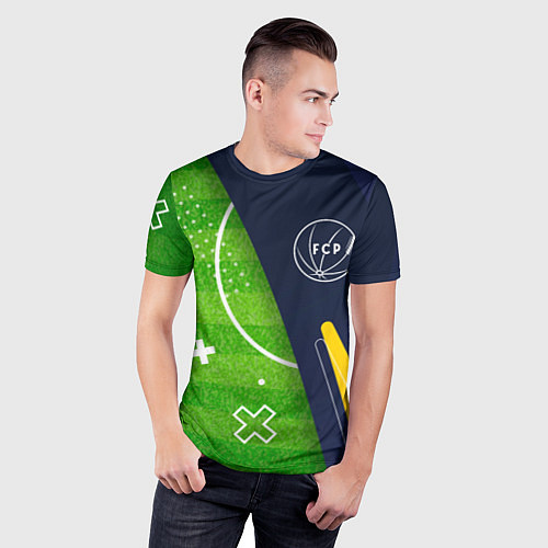 Мужская спорт-футболка Porto football field / 3D-принт – фото 3