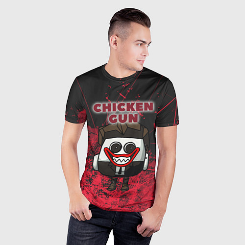 Мужская спорт-футболка Chicken gun clown / 3D-принт – фото 3