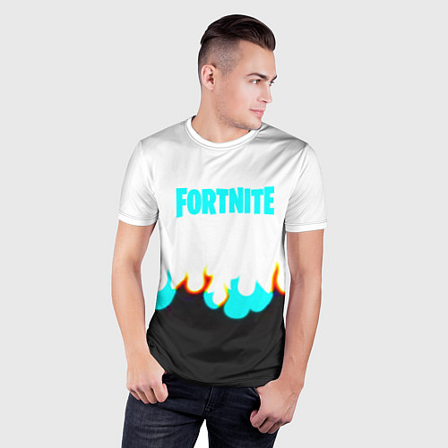 Мужская спорт-футболка Fortnite epic game fire / 3D-принт – фото 3