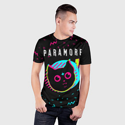 Футболка спортивная мужская Paramore - rock star cat, цвет: 3D-принт — фото 2