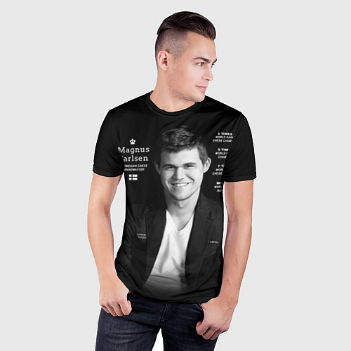 Мужская спорт-футболка Магнус Карлсен / 3D-принт – фото 3