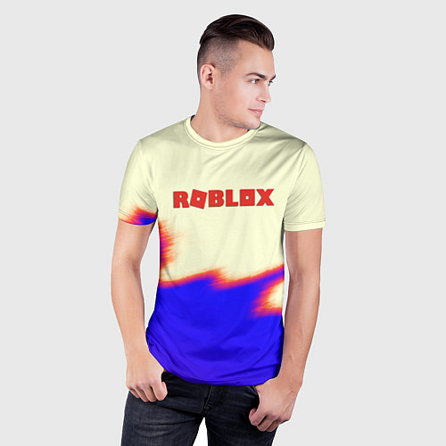 Мужская спорт-футболка Roblox краски текстура game / 3D-принт – фото 3
