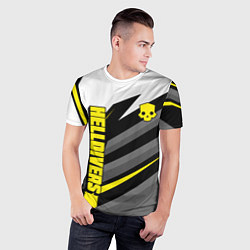 Футболка спортивная мужская Helldivers 2: Uniform Yellow x White, цвет: 3D-принт — фото 2
