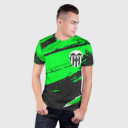 Мужская спорт-футболка Valencia sport green / 3D-принт – фото 3