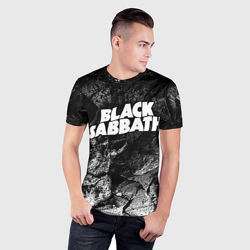 Мужская спорт-футболка Black Sabbath black graphite / 3D-принт – фото 3