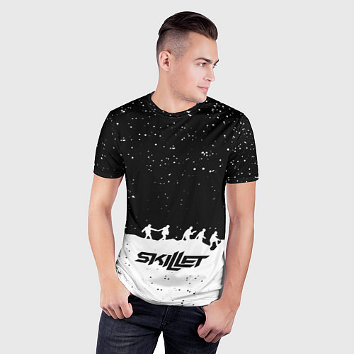 Мужская спорт-футболка Skillet rock music band / 3D-принт – фото 3