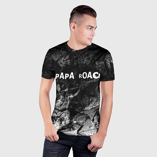 Мужская спорт-футболка Papa Roach black graphite / 3D-принт – фото 3