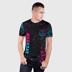 Футболка спортивная мужская Everton - neon gradient вертикально, цвет: 3D-принт — фото 2